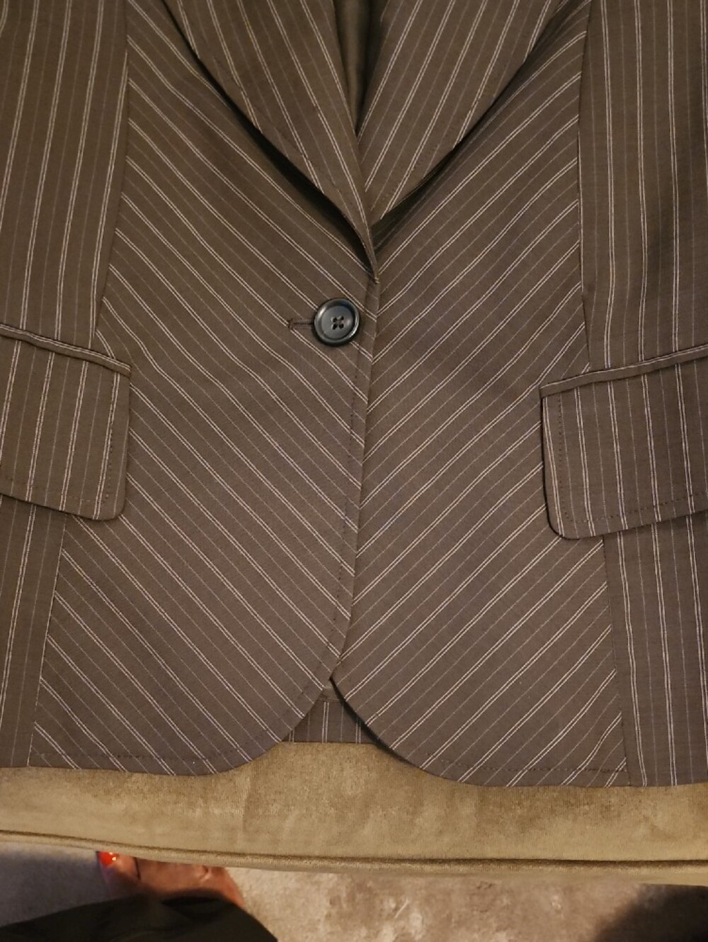 Banana Republic Brown Pinstripe Blazer - Picture 3 of 8